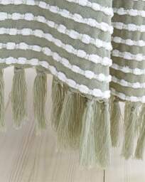 Catherine Lansfield Stab Stitch Throw Sage - Catherine Lansfield - Size: ONE SIZE - thumbnail 2