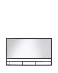 Emerson Overmantel Mirror Black - Gallery Direct - thumbnail 2
