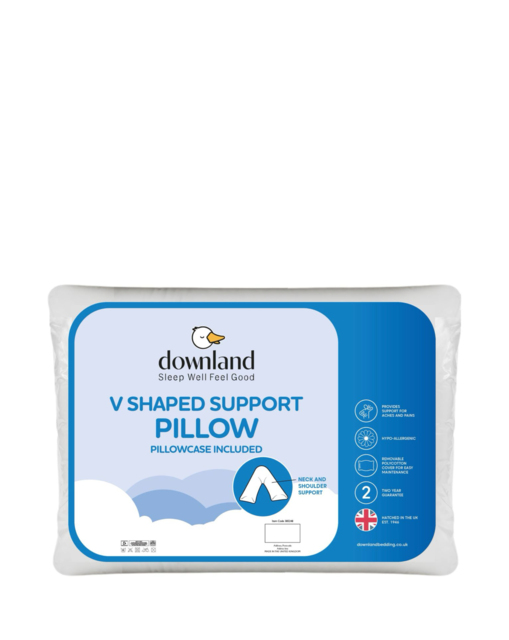 Downland V-Shape Support Pillow White - Downland - Size: EACH - image 1