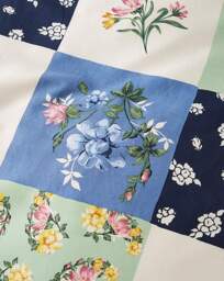 Julipa Patchwork Floral Duvet Set White/Multi-Coloured - Julipa - Size: DOUBLE - thumbnail 2