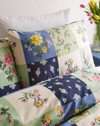 Julipa Patchwork Floral Duvet Set White/Multi-Coloured - Julipa - Size: DOUBLE - thumbnail 3