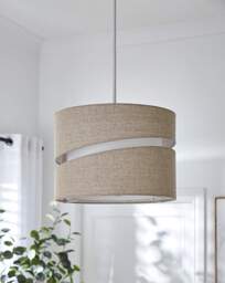 Two Tier 28cm Shade Oatmeal - Searchlight - thumbnail 3