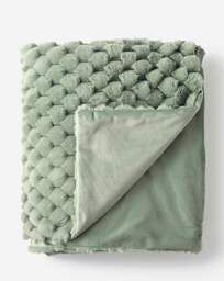 Scallop Faux Fur Throw - Sage Green Sage Green - JD Williams - Size: 120X150 - thumbnail 3