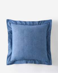 Nola Cotton Quilted Ruffled Edge Cushion Blue - JD Williams - Size: 43X43 - thumbnail 4