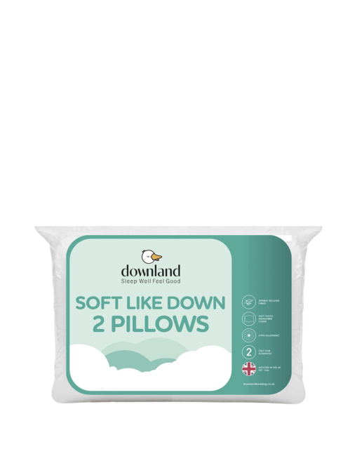 Downland Soft Like Down Pair of Pillows White - Downland - Size: PAIR - image 1
