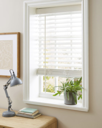 Faux Wood Venetian Blinds White White - Speedy - Size: 60X160 - thumbnail 1