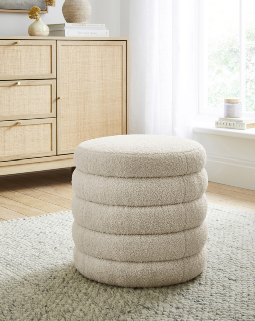 Molly Storage Ottoman White - JD Williams - image 1