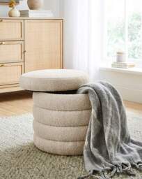 Molly Storage Ottoman White - JD Williams - thumbnail 2