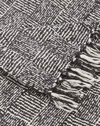 Woven Crosshatch Indoor/Outdoor Throw Black - My Mat - Size: 130X150 - thumbnail 2