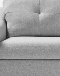 Baxter Fabric 3 Seater Sofa Silver - thumbnail 2
