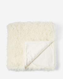 Mongolian Faux Fur Throw - Ivory Ivory - JD Williams - Size: 120X150 - thumbnail 3