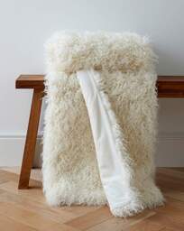 Mongolian Faux Fur Throw - Ivory Ivory - JD Williams - Size: 120X150 - thumbnail 1