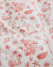 Fiji Floral Duvet Set White/Orange - JD Williams - Size: SINGLE - thumbnail 2