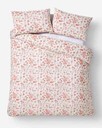 Fiji Floral Duvet Set White/Orange - JD Williams - Size: SINGLE - thumbnail 4