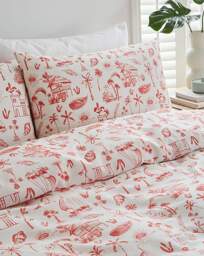 Fiji Floral Duvet Set White/Orange - JD Williams - Size: SINGLE - thumbnail 3