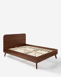 Oslo Bed with 3 Layer Mattress Walnut - Gray & Osbourn - Size: DOUBLE - thumbnail 2