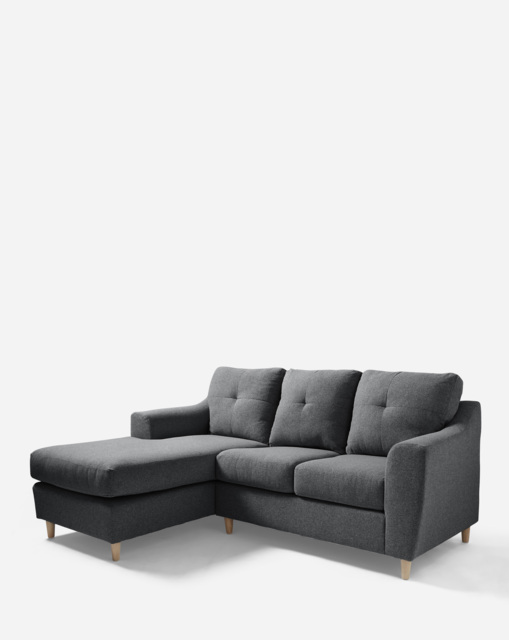 Baxter Left Hand Corner Chaise Sofa Charcoal - image 1