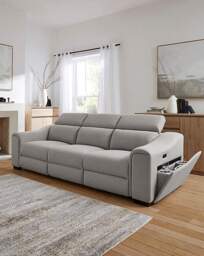 Franklin Power Recliner 3 Seater Grey - JD Williams - thumbnail 5