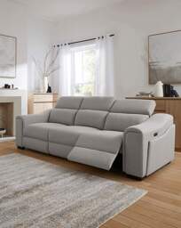 Franklin Power Recliner 3 Seater Grey - JD Williams - thumbnail 4