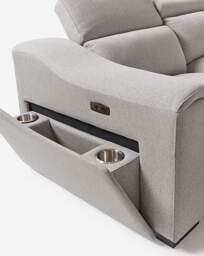 Franklin Power Recliner 3 Seater Grey - JD Williams - thumbnail 3