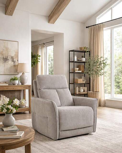 Aspire Ashford Fabric Recliner Chair Natural - Aspire - image 1