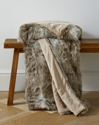 Faux Fur Striped Animal Throw Brown - JD Williams - Size: 150X200