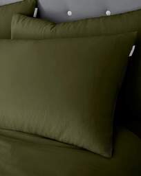 Catherine Lansfield Cotton Duvet Set Green - Catherine Lansfield - Size: S KING - thumbnail 2