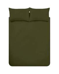 Catherine Lansfield Cotton Duvet Set Green - Catherine Lansfield - Size: S KING - thumbnail 3