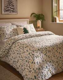Merry Berries Duvet Cover Set White/Green - JD Williams - Size: SINGLE - thumbnail 1