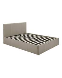 Hayden Faux Leather Ottoman Bed Frame Grey - Essential Collection - Size: KINGSIZE - thumbnail 2