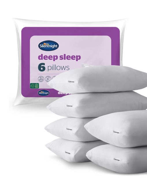 Silentnight Deep Sleep Pack of 6 Pillows White - Silentnight - Size: PACK 6 - image 1