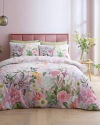 RHS x Catherine Lansfield Duvet Set Pink - RHS - Size: S KING - thumbnail 1