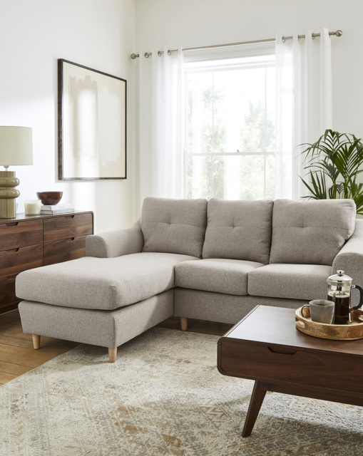 Baxter Left Hand Corner Chaise Sofa Oatmeal - image 1