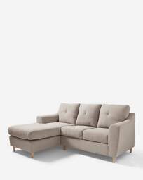 Baxter Left Hand Corner Chaise Sofa Oatmeal - thumbnail 2