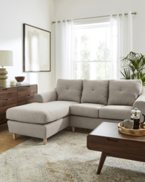 Baxter Left Hand Corner Chaise Sofa Oatmeal - thumbnail 1