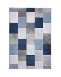 Think Rugs Block Colour Brooklyn Rug Grey/Blue - Think Rugs - Size: 160X220 - thumbnail 2