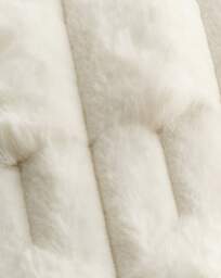 Bianca Carved Faux Fur Cushion Cream - Bianca - Size: 50X50 - thumbnail 3