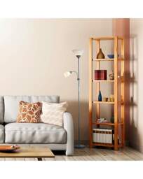 Dual Purpose Floor Lamp Silver Silver - Searchlight - thumbnail 4