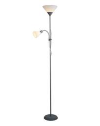 Dual Purpose Floor Lamp Silver Silver - Searchlight - thumbnail 2