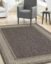Gel Backed Greek Key Rug Steel - Homemaker - Size: 120X160