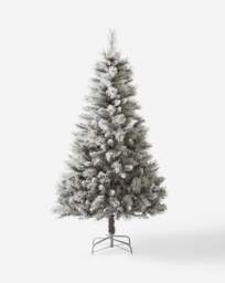 Pre-Lit Grey Glitter Christmas Tree Grey - FESTIVE - Size: 8FT - thumbnail 2