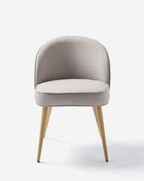 Bodie Oak Table & 6 Emilie Fabric Chairs Oak/Grey - thumbnail 5
