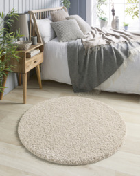 Buddy Washable & Stain Resistant Cir Rug Beige - Buddy - Size: 100 DIA