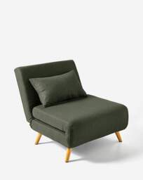 Lena Fabric Chair Bed Green - JD Williams - thumbnail 5
