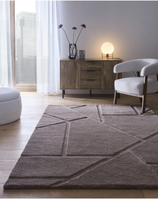 Stack Geometric Rug Mauve - Origins - Size: 120X170 - image 1