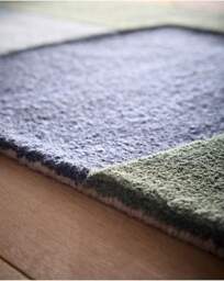 Retro Deco Woollen Rug Blue - Origins - Size: 200X290 - thumbnail 3