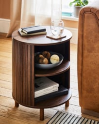 Tate Side Table Walnut - JD Williams