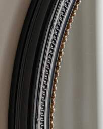 Pisa Round Mirror Black Black - Gallery Direct - thumbnail 2
