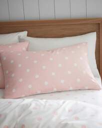 CL Brushed Polka Dot Duvet Set PNK Pink - Catherine Lansfield - Size: KING - thumbnail 2