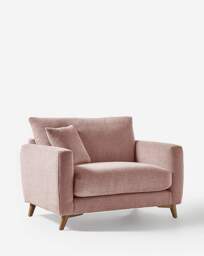 Beckett Chenille Snuggle Chair Blush - JD Williams - thumbnail 2